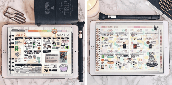 beautiful digital notebook with your own template