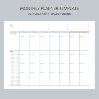 free monthly study planner template with weekly daily time table for 2022