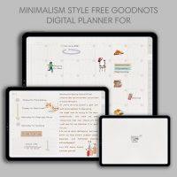 Minimalism Style Free GoodNotes Digital Planner For 2022