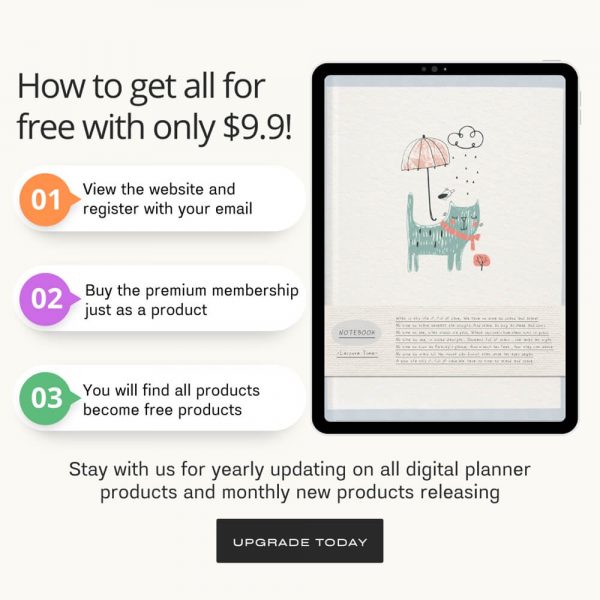 Life Time Premium Membership at Yaayplanners for all free digital planners and digital stickers