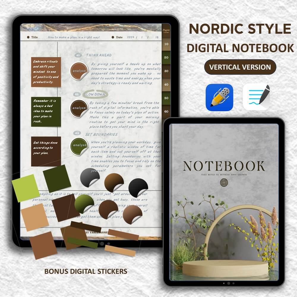 Nordic-Style-Notability-Digital-Notebook-Template-for-iPad-1 Nordic Style Notability Digital Notebook Template for iPad