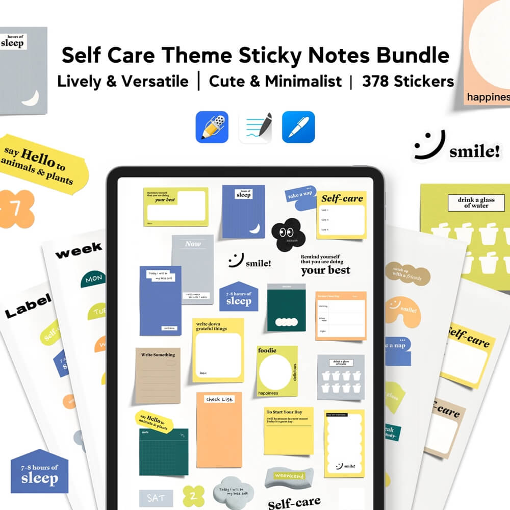Self-Care-Theme-Transparent-Digital-Sticky-Notes-Bundle-1 Self-Care Theme Transparent Digital Sticky Notes Bundle